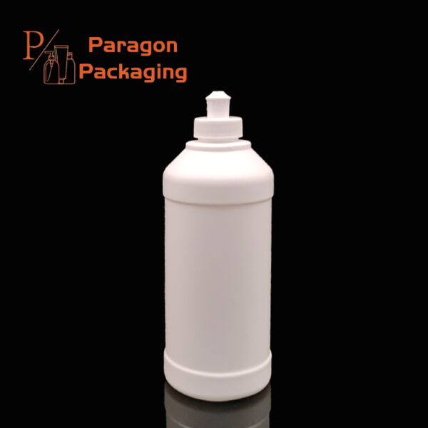 475ml HDPE plastic bottle with 28-400 neck finish - Image 2