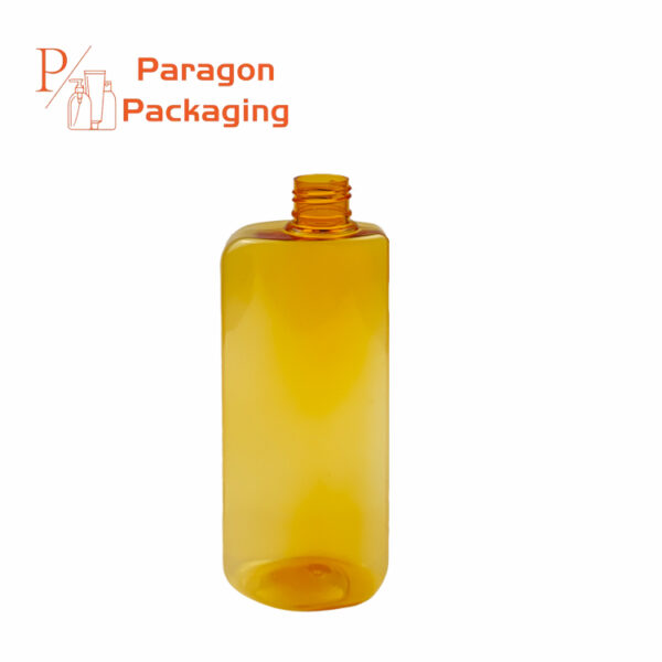 260ml PET plastic flask bottle with 24-410 neck finish