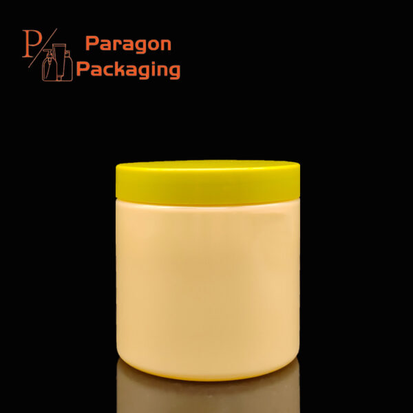 500ml PET plastic single wall Jar with 89-400 neck finish - Image 2