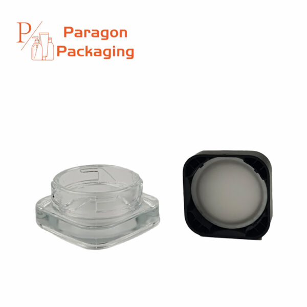 5g glass single wall square Jar - Image 2