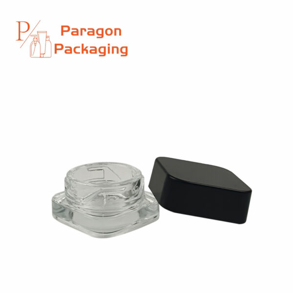 4g glass single square wall Jar - Image 2