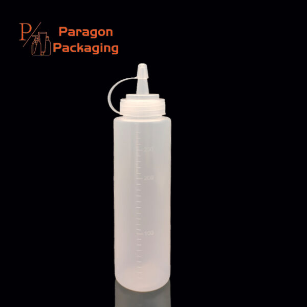 250ml PE bottle with 38-400 neck finish