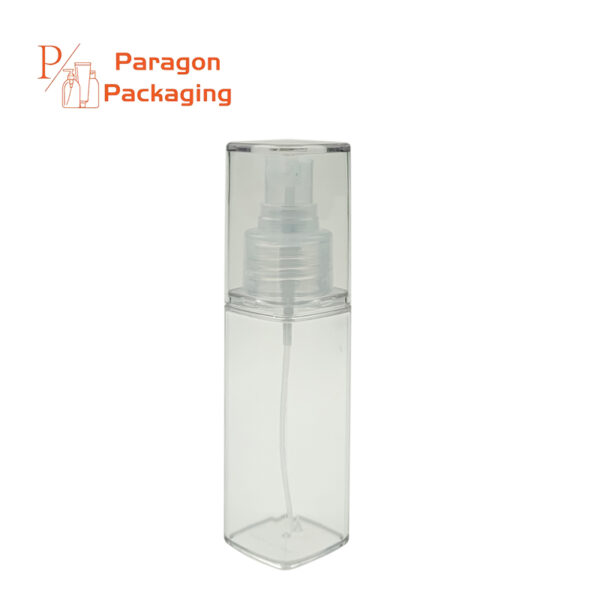 50ml square PP bottle with 24-410 neck finish