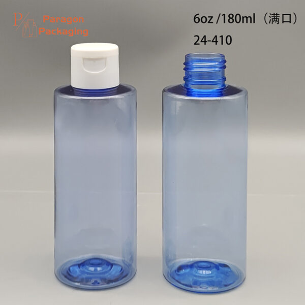 6oz PET flat shoulder bottle with 24-410 neck finish