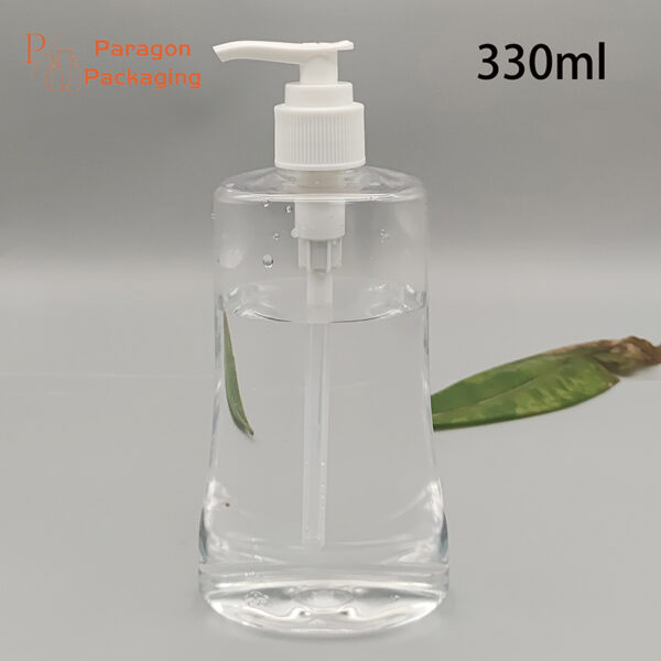 11oz flat PET bottle with 24-410 neck finish