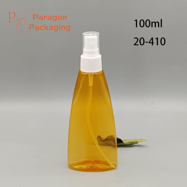 100ml PET flat bottle with 20-410 neck finish