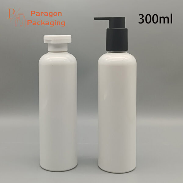 300ml PET round bottle with 24-410 neck finish