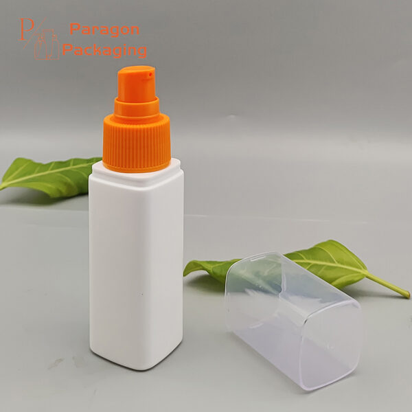 50ml Square HDPE bottle with 24-410 neck finish - Image 2