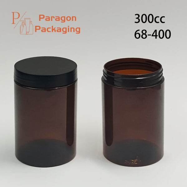 300CC PET Jar with 68-400 neck finish